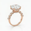IGI Certificate Round Brilliant Cut Lab Grown Diamond Engagement Ring With Hidden Halo
