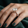 IGI Certificate Round Brilliant Cut Lab Grown Diamond Engagement Ring With Hidden Halo