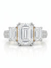 Three Stone Ring Lab Grown Diamond Engagement Stunning Ring