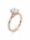 Beautiful Oval Shape Lab Grown Diamond Ring Rose Gold Engagement Ring
