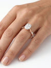 Beautiful Oval Shape Lab Grown Diamond Ring Rose Gold Engagement Ring