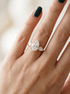 Pear Cut Certified Lab Diamond Three Stone Ring
