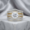 Round Shape Lab Grown Diamond Bridal Ring Set