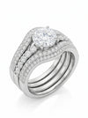 Certified Round Cut Lab Grown Diamond Bridal Ring Set