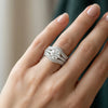 Certified Round Cut Lab Grown Diamond Bridal Ring Set