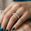 Oval Cut Lab Grown Diamond 9-Stone Diamond Ring