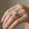 Princess Cut lab Grown Diamond Invisible Setting Wedding Engagement Ring
