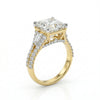 Beautiful Princess and Baguette Cut Lab Grown Diamond Engagement Ring