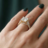 Beautiful Princess and Baguette Cut Lab Grown Diamond Engagement Ring