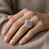 Pear Marquise Lab Grown Fancy Vintage Bridal Wedding Ring