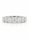 4.4 MM Round Brilliant Shape Lab Grown Diamond Half Eternity Wedding Band