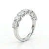 4.4 MM Round Brilliant Shape Lab Grown Diamond Half Eternity Wedding Band