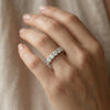 4.4 MM Round Brilliant Shape Lab Grown Diamond Half Eternity Wedding Band