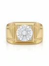 2.0 CT Round Brilliant Cut Lab Grown Men's Diamond Ring