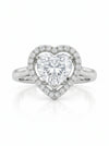 Heart Cut Lab Created Halo Engagement Ring