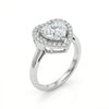 Heart Cut Lab Created Halo Engagement Ring