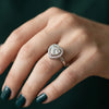 Heart Cut Lab Created Halo Engagement Ring