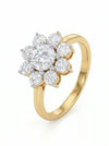 Floral Style Round Brilliant Cut Lab Grown Diamond Ring