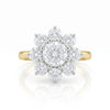 Floral Style Round Brilliant Cut Lab Grown Diamond Ring