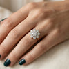 Floral Style Round Brilliant Cut Lab Grown Diamond Ring