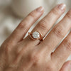Round Cut Diamond Twisted Engagement Ring Rose Gold Diamond Ring