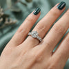 1.5 Carat Lab Grown Diamond Ring 18K White Gold Round Diamond Wedding Ring