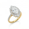 4.0 Carat Oval Cut Lab Grown Diamond Halo Engagement Ring