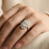 4.0 Carat Oval Cut Lab Grown Diamond Halo Engagement Ring