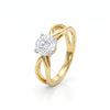 1.0 Carat Round Diamond Twisted Engagement Ring