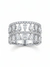 Pear And Round Brilliant Cut Hand Made Wedding Band