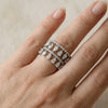 Pear And Round Brilliant Cut Hand Made Wedding Band