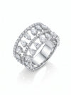 Pear And Round Brilliant Cut Hand Made Wedding Band