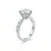 Round Brilliant Cut Lab Grown Diamond Hidden Halo Engagement Ring