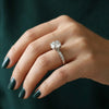 Round Brilliant Cut Lab Grown Diamond Hidden Halo Engagement Ring