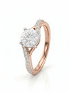 1.0 Carat Round Cut Lab Grown Diamond Engagement Ring