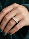 0.20 CT Each Oval Cut Eco-Friendly Diamond Wedding Band