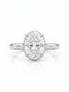 2.0 Carat Oval Cut Lab Grown Diamond Hidden Halo Engagement Ring
