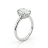 2.0 Carat Oval Cut Lab Grown Diamond Hidden Halo Engagement Ring
