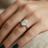 2.0 Carat Oval Cut Lab Grown Diamond Hidden Halo Engagement Ring