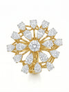 Pear-shaped Floral Diamond Ring—A Masterpiece Where Elegance and Nature Intertwine