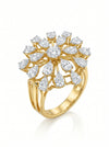 Pear-shaped Floral Diamond Ring—A Masterpiece Where Elegance and Nature Intertwine