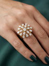 Pear-shaped Floral Diamond Ring—A Masterpiece Where Elegance and Nature Intertwine