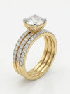 Our Lab Created Engagement Ring with Eternity Two Band In 18k Yellow Gold