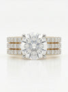 Our Lab Created Engagement Ring with Eternity Two Band In 18k Yellow Gold