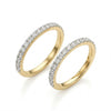 Our Lab Created Engagement Ring with Eternity Two Band In 18k Yellow Gold