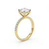 Our Lab Created Engagement Ring with Eternity Two Band In 18k Yellow Gold