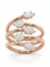 Pear &amp; Marquise Shape Lab Grown Diamond Ring