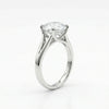Solitaire  Round Cut Lab Grown Diamond Ring-18KT White Gold