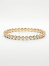 0.15 Carat Closed Setting Single Line Diamond Bangles 22kt Gold