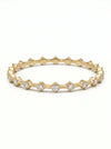 Close Setting Lab Grown Diamond Bangle in Gold, Elegant And Timeless Design